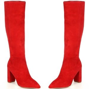 Gianni Bini Kellbie Tall Suede Block Heel Boots